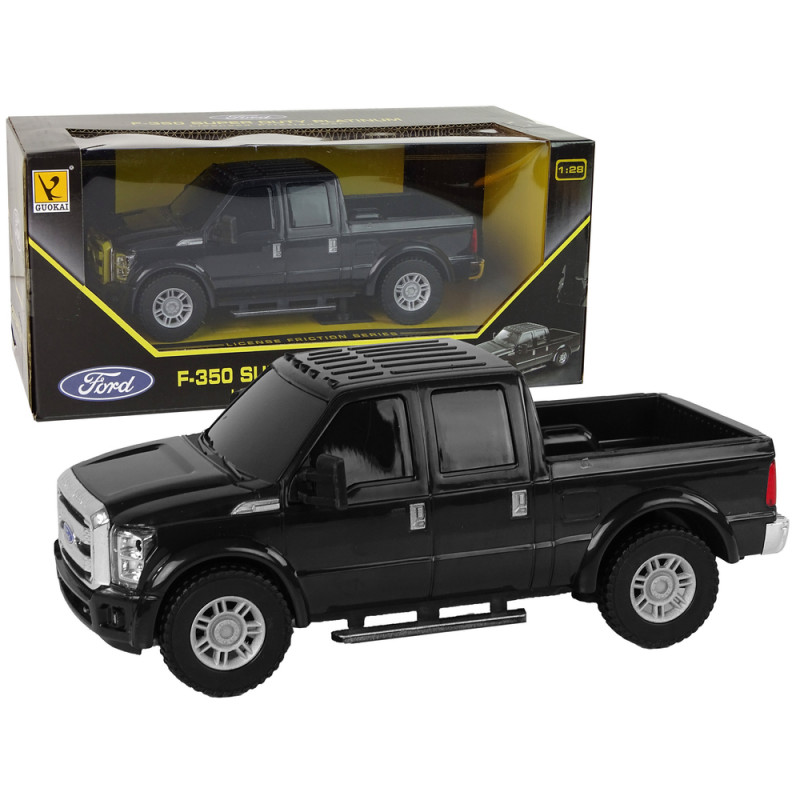 Fekete autó Ford F-350 Pick Up Friction Drive 1:28