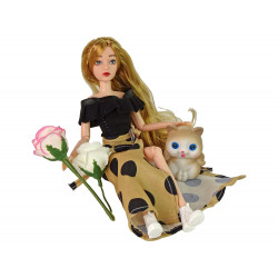 Emily baba Rose Cat hosszú hajjal