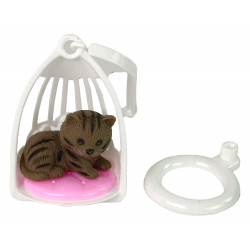 Baby Doll Emily szürke hajú cica hinta