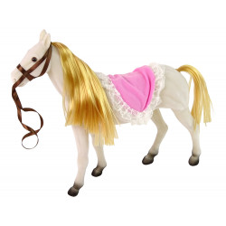 Princess baba fehér póni figurákkal, kiegészítőkkel.