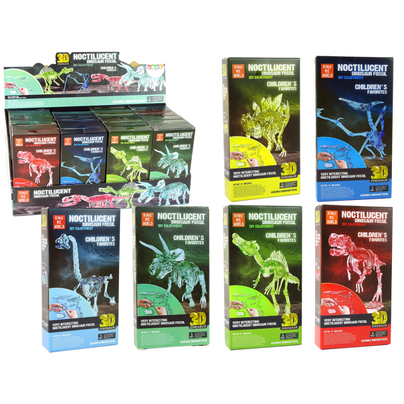 Világító, összeszerelhető dinoszaurusz csontváz