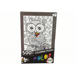 Rejtvények színezéséhez 500 Elements Bagoly