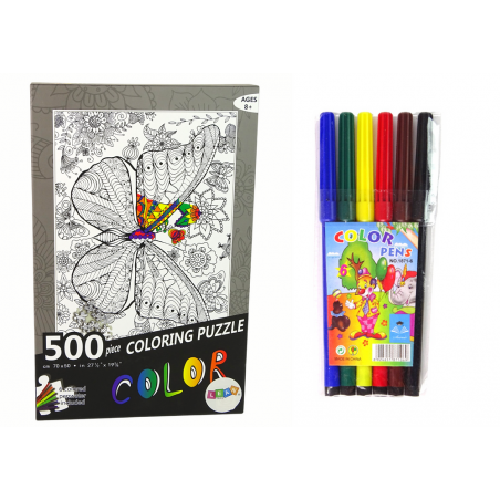 Rejtvények színezéséhez 500 elem pillangó