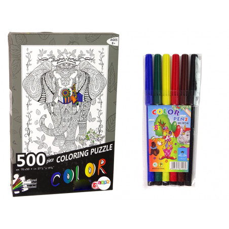 Colors Puzzle 500 Elephant