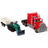 Járműkészlet Red Truck 60 cm + kotró pótkocsival Távirányítható R/C