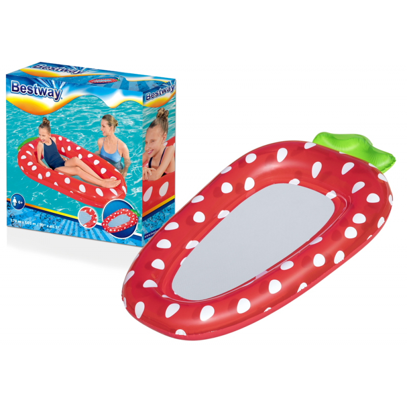 Felfújható hálós matrac eper 178 x 103 cm Bestway 43644