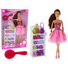 Lucy Doll rózsaszín ruhakiegészítő készlet XXL