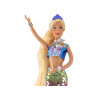 Mermaid Doll Blue Long Szőke haj Mermaid Tail flitterek