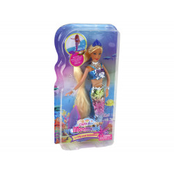 Mermaid Doll Blue Long Szőke haj Mermaid Tail flitterek