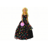 Lucy Doll, fekete pöttyös ruha, hosszú