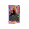 Lucy Doll, fekete pöttyös ruha, hosszú