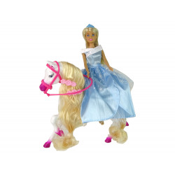 Szett Doll Horse Kiegészítők Korona kék ruha