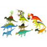 Dinoszaurusz figurák készlete, 9 darab színes