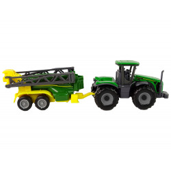 Mezőgazdasági jármű traktor zöld permetezővel