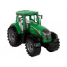 Zöld mezőgazdasági traktor, vetőgép, dörzshajtás