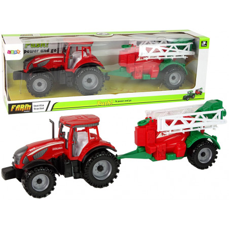 Mezőgazdasági Traktor Piros Permetezővel