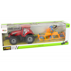 Piros traktor gereblye dörzshajtással
