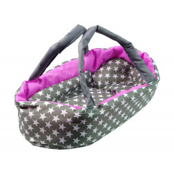 Babababa babakocsi 2 az 1-ben hordtáska Pink Stars