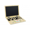 Fából készült tábla laptop kréta