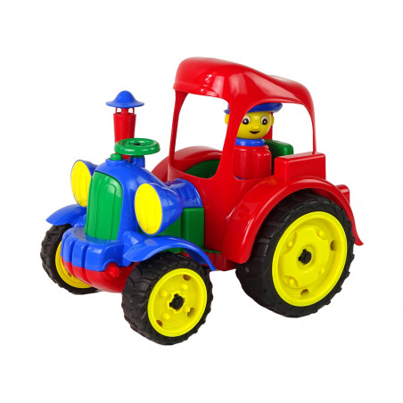 Nagy traktor traktor mezőgazdasági jármű figura gumi kerekek