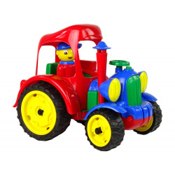 Nagy traktor traktor mezőgazdasági jármű figura gumi kerekek