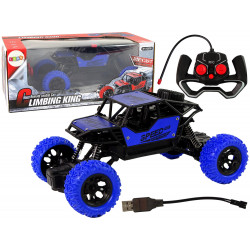 Távirányítós terepautó R/C 1:18 kék.