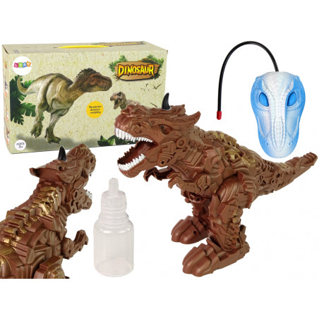 Távirányítós dinoszaurusz gőzprojektor barna