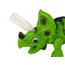 Interaktív dinoszaurusz Triceratops Steam Water Sound Green