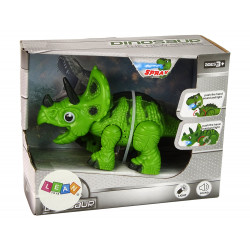Interaktív dinoszaurusz Triceratops Steam Water Sound Green