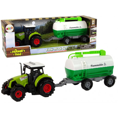 Traktor gyerekeknek pótkocsis tartályautó-farmmal