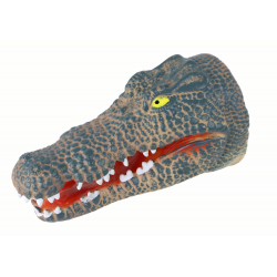 Crocodile Animal Hand Puppet, szürke