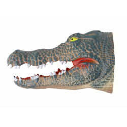 Crocodile Animal Hand Puppet, szürke