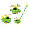 Happy Plane Pusher Stick Bell zöld