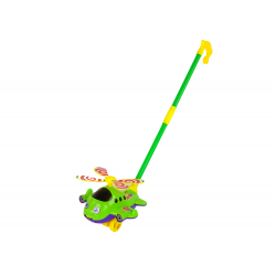 Happy Plane Pusher Stick Bell zöld