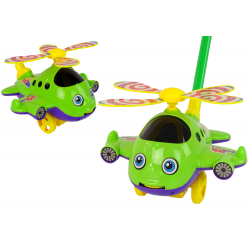 Happy Plane Pusher Stick Bell zöld