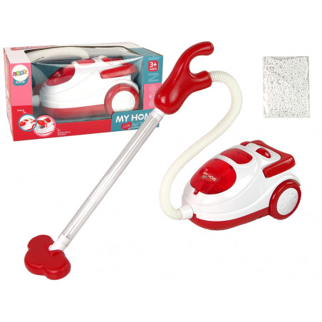 Porszívó piros hungarocell golyók