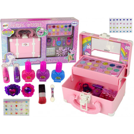 Beauty Cosmetics Unicorn Pink Chest készlet