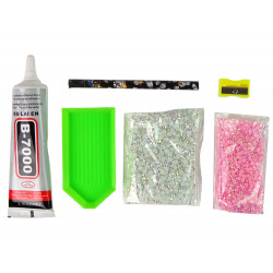 Kreatív Unicorn Kit DIY Diamonds Crystals Pink