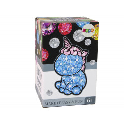 Kreatív Unicorn Kit DIY Diamonds Crystals Pink