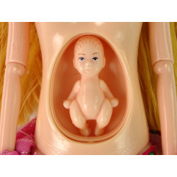 Baby Doll terhes rózsaszín ruha virágok