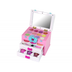 Beauty Kit bőröndben, rózsaszín fehér