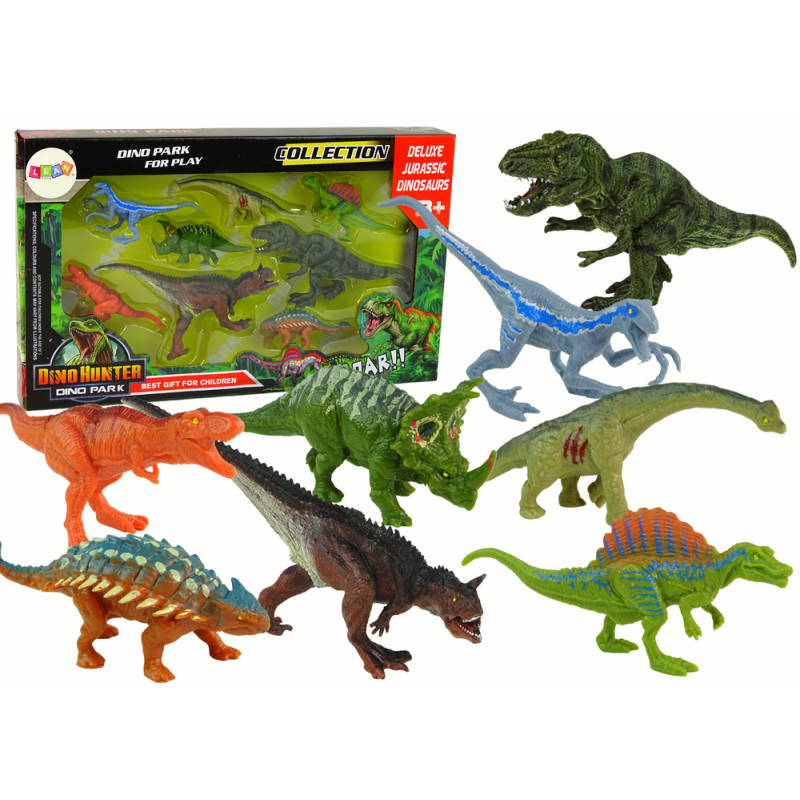 Dinoszaurusz figurák készlete 8 darab színes