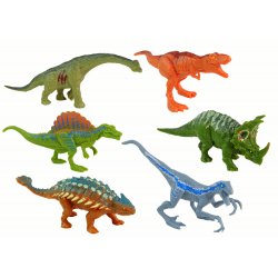 Különböző típusú dinoszauruszfigurák készlete, 6 darab