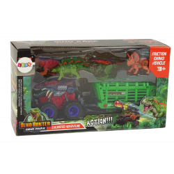 Jármű dinoszaurusz témájú előzetessel 4 dinoszaurusz darab