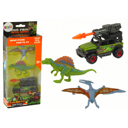 Dinoszauruszok figurák autó rakétakészlettel
