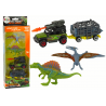 Dinoszauruszok Állítsa Autó rakéta Trailer