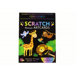 Scratch kifestőkönyv gyerekeknek állatkerti állatoknak