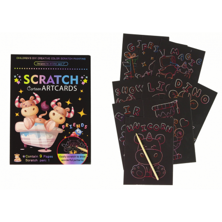 Scratch kifestőkönyv gyerekeknek, állatoknak