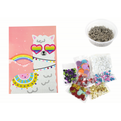 DIY készlet flitter magas sarkú bagoly keret színes