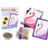 Kreatív barkács flitter szett Studs Flamingo Frame